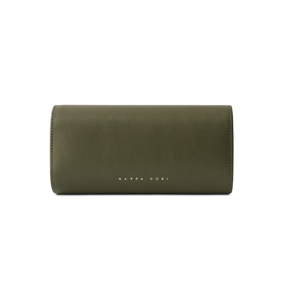 Leather Multi Watch Case - Olive Green