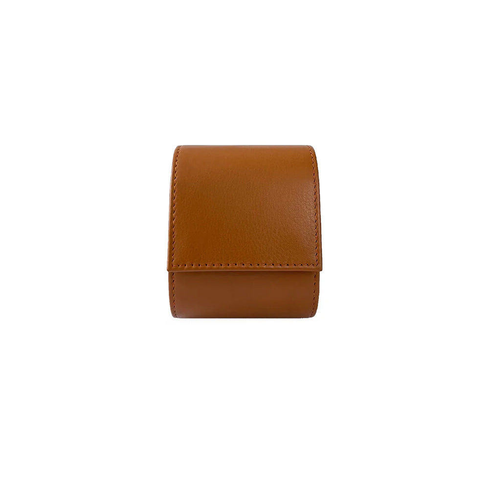 Leather Single Watch Case - Tan