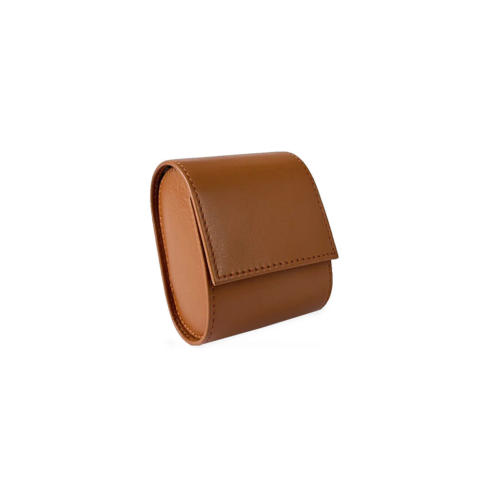 Leather Single Watch Case - Tan