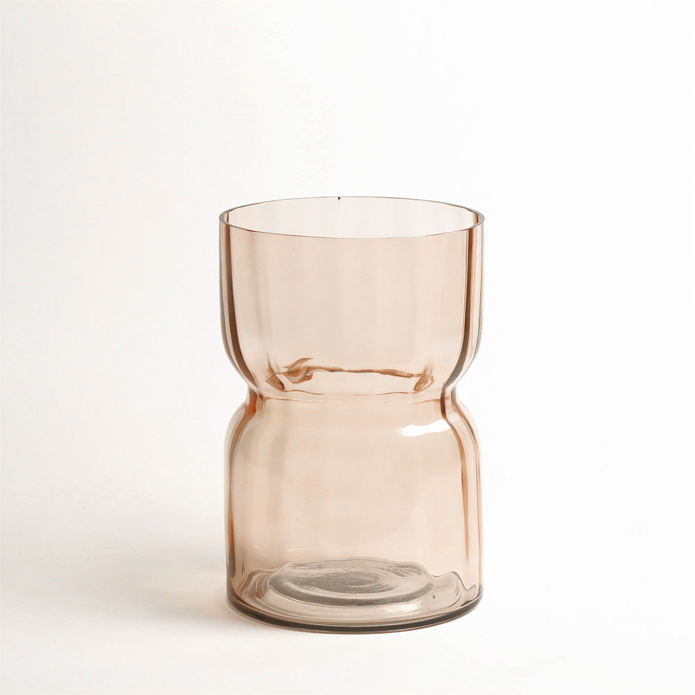 Ophelia Fluted Glass Vase Medium - Blush