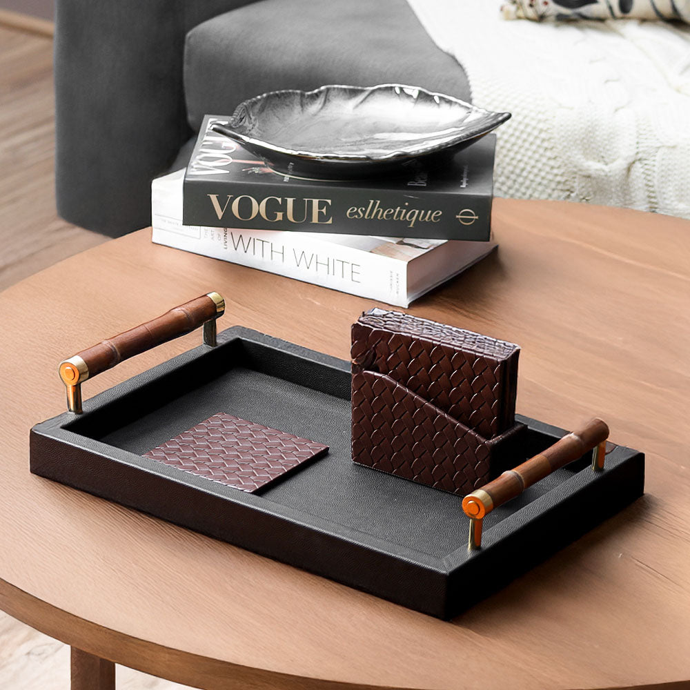 Leva Serving Tray Large - Black Natural
