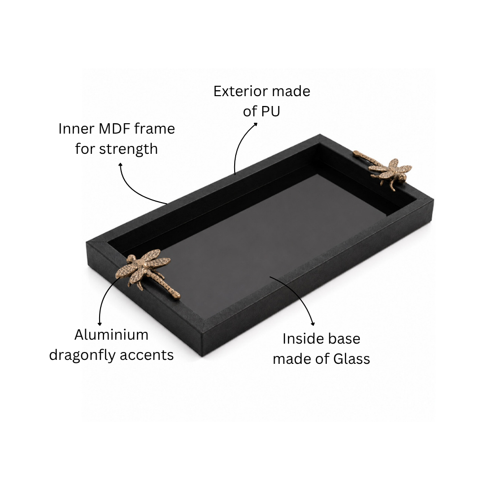 Libelle Decorative Tray Large - Black Gold