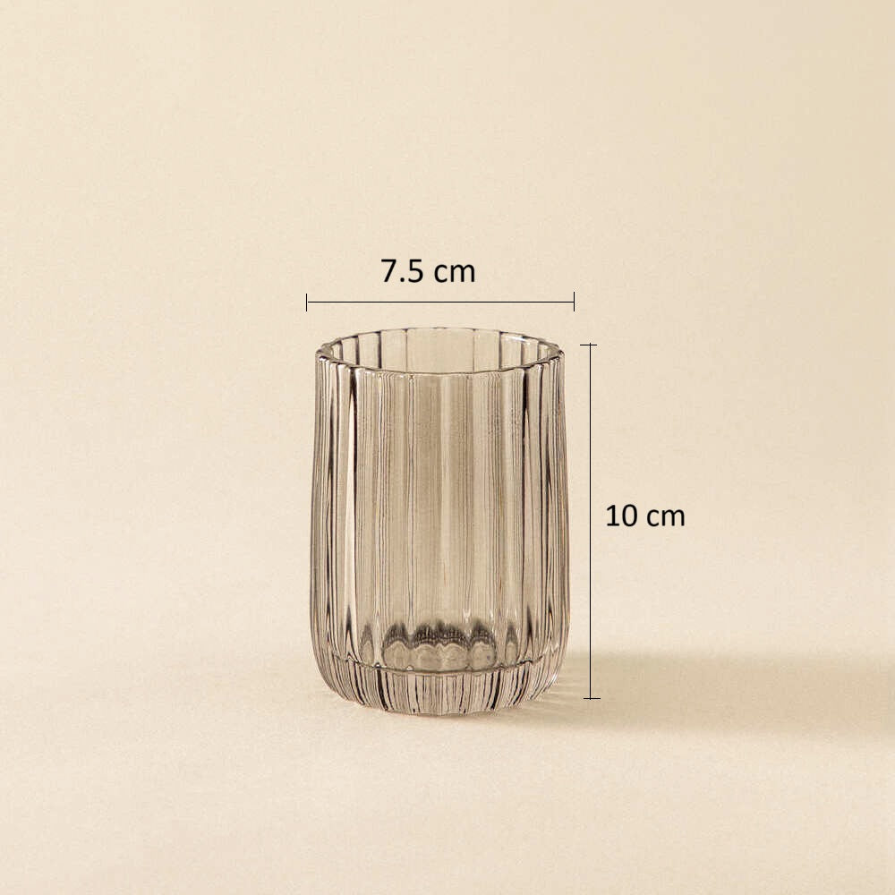 Lido Glass Toothbrush Tumbler - Smoke Grey