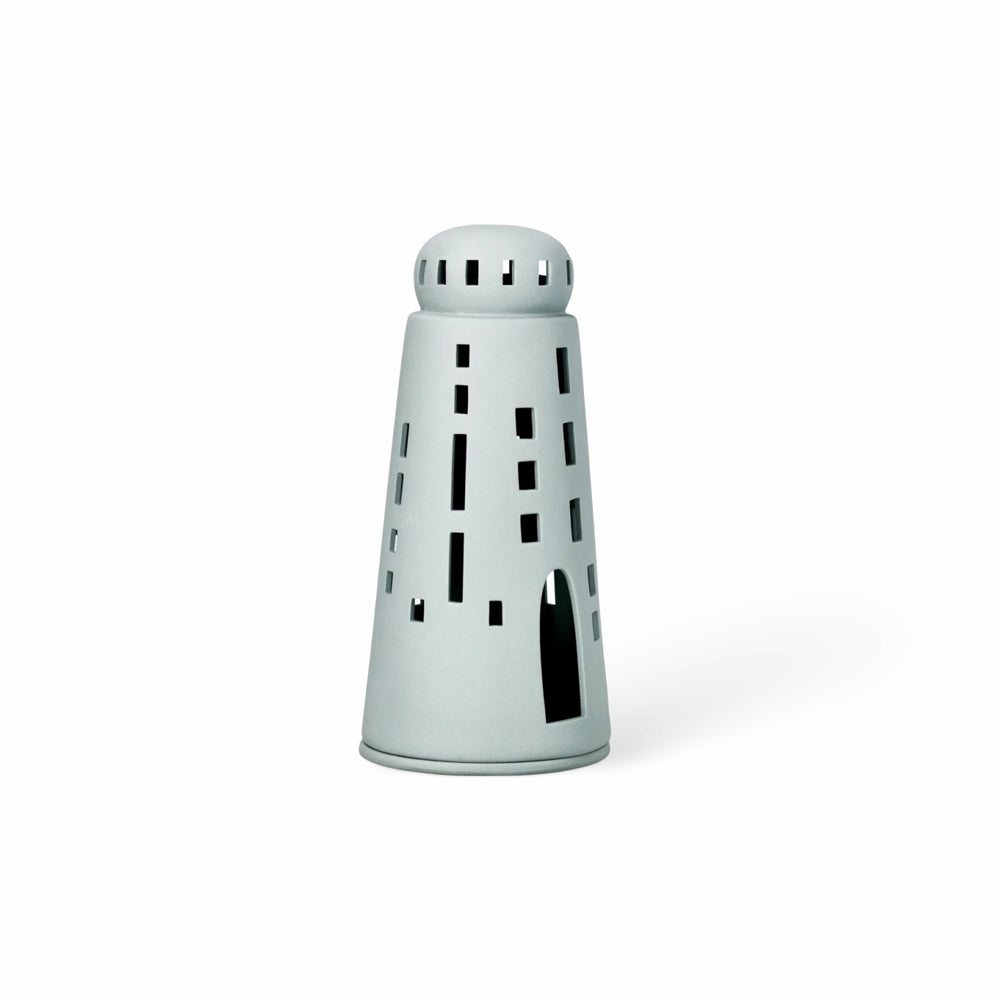 Lighthouse Tealight Holder & Sculpture Tall - Grey