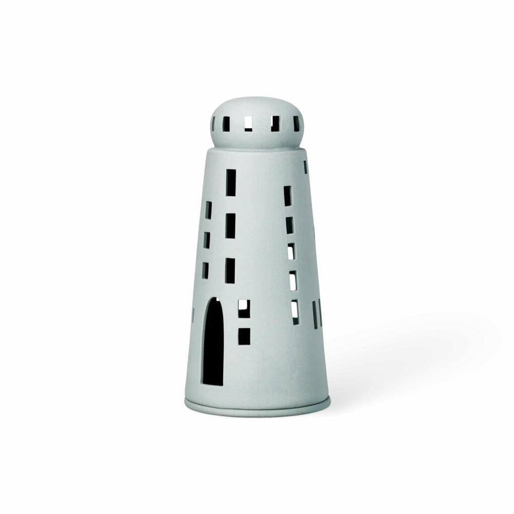 Lighthouse Tealight Holder & Sculpture Tall - Grey