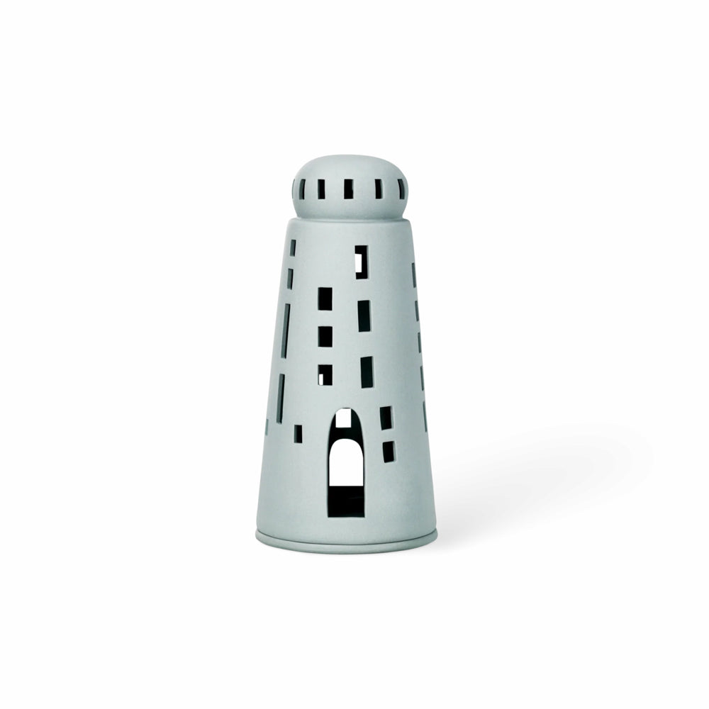 Lighthouse Tealight Holder & Sculpture Tall - Grey