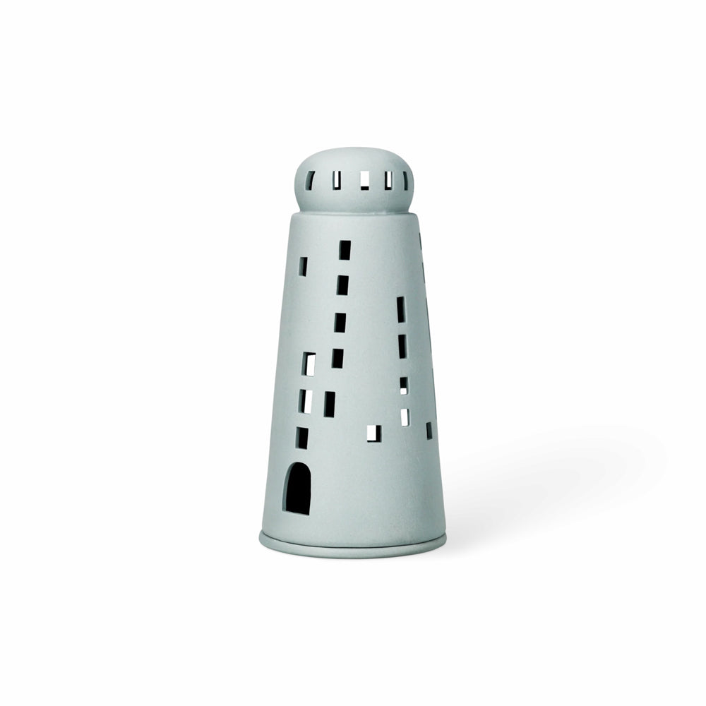 Lighthouse Tealight Holder & Sculpture Tall - Grey
