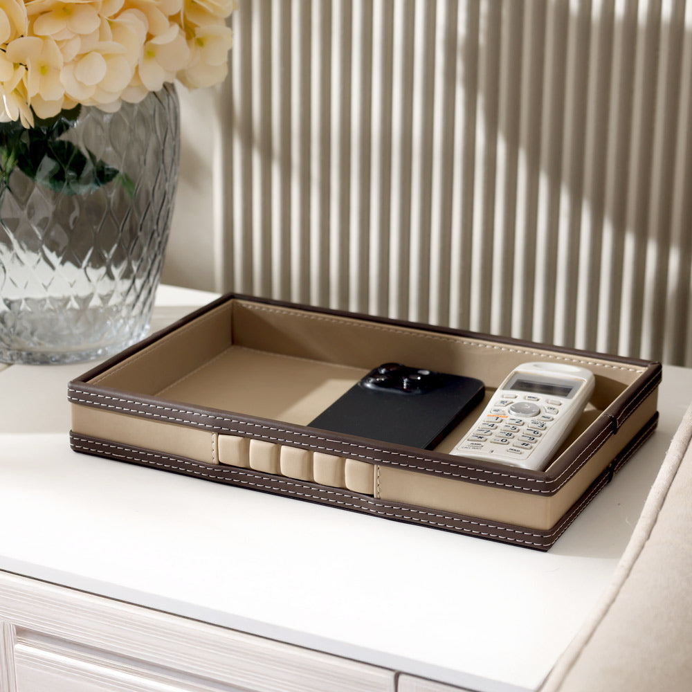 Coda Valet Tray - Beige Brown