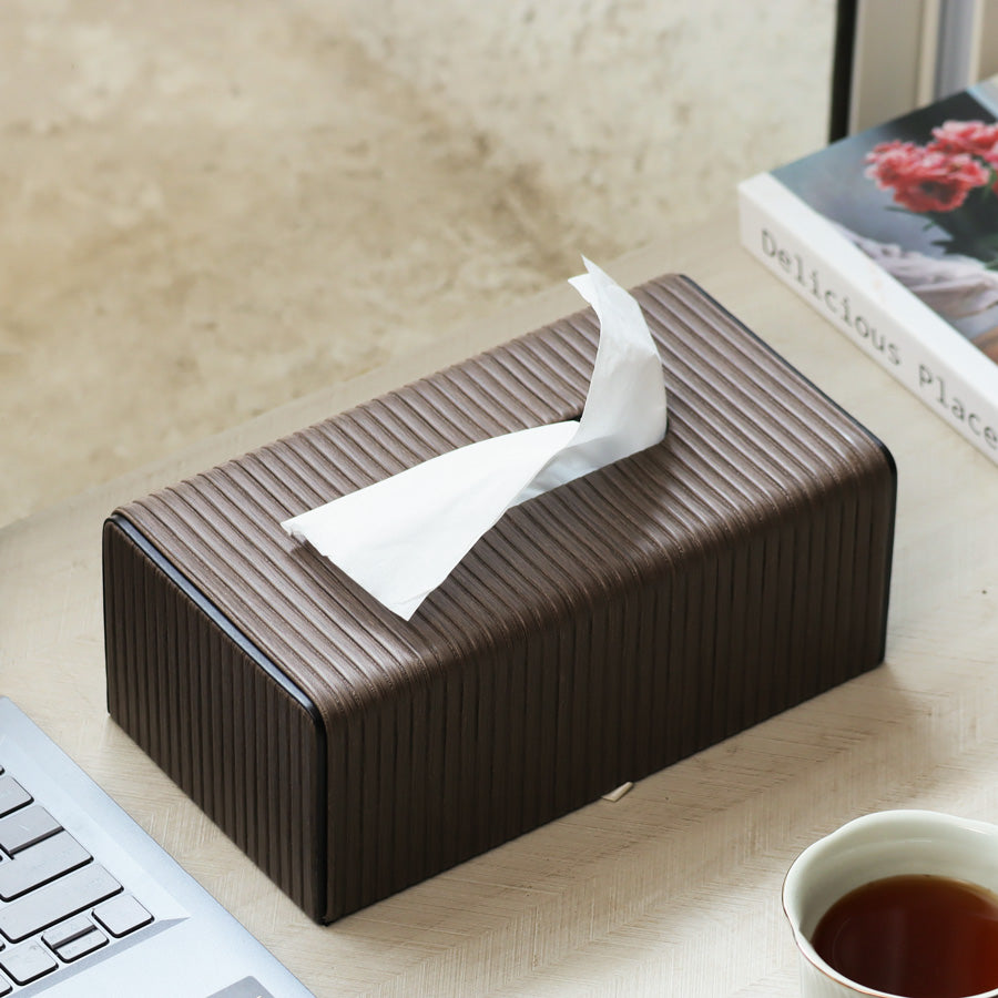 Edge Tissue Box Holder - Brown