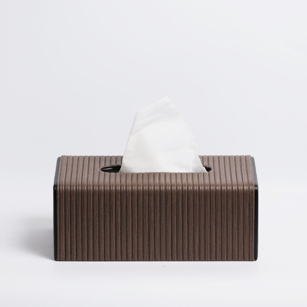 Edge Tissue Box Holder - Brown