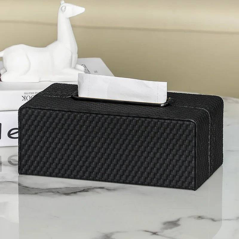 Links Tissue Box Holder - Black & Black