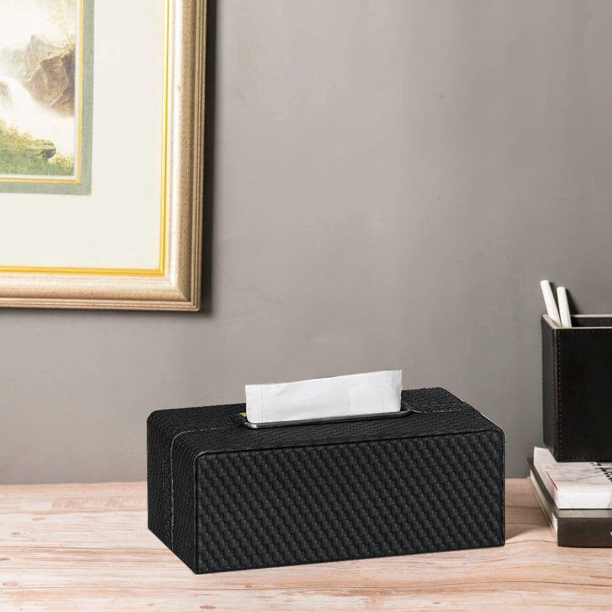 Links Tissue Box Holder - Black & Black