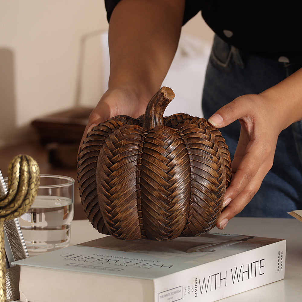 Finley Pumpkin Decorative Accent - Brown