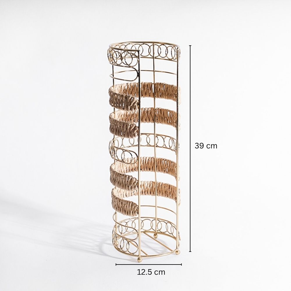 Lisle Toilet Roll Holder - Natural Gold