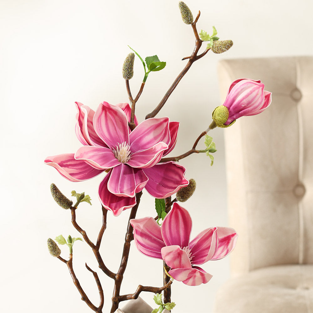 Lotus Magnolia Faux Stem - Purple