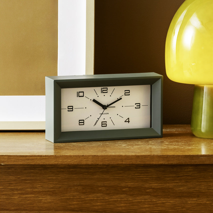 Lujo Rectangle Alarm Clock - Jungle Green