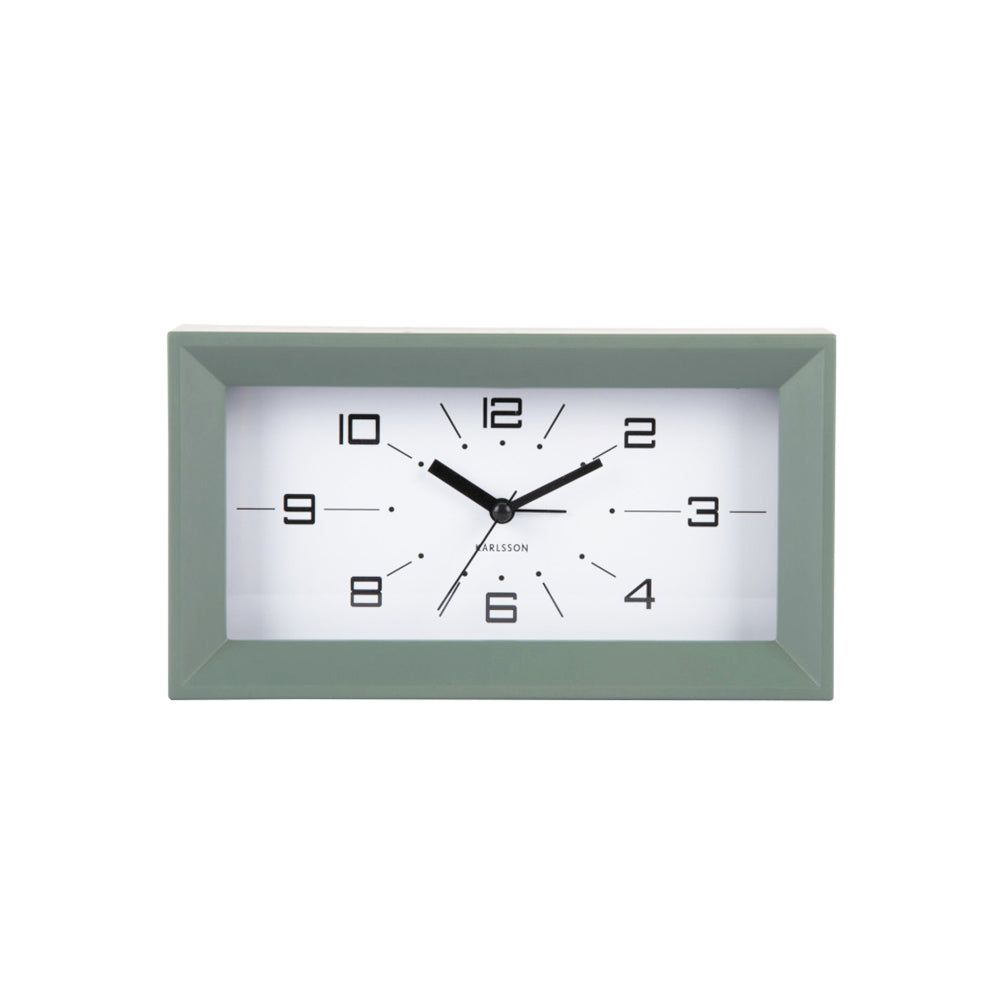Lujo Rectangle Alarm Clock - Jungle Green