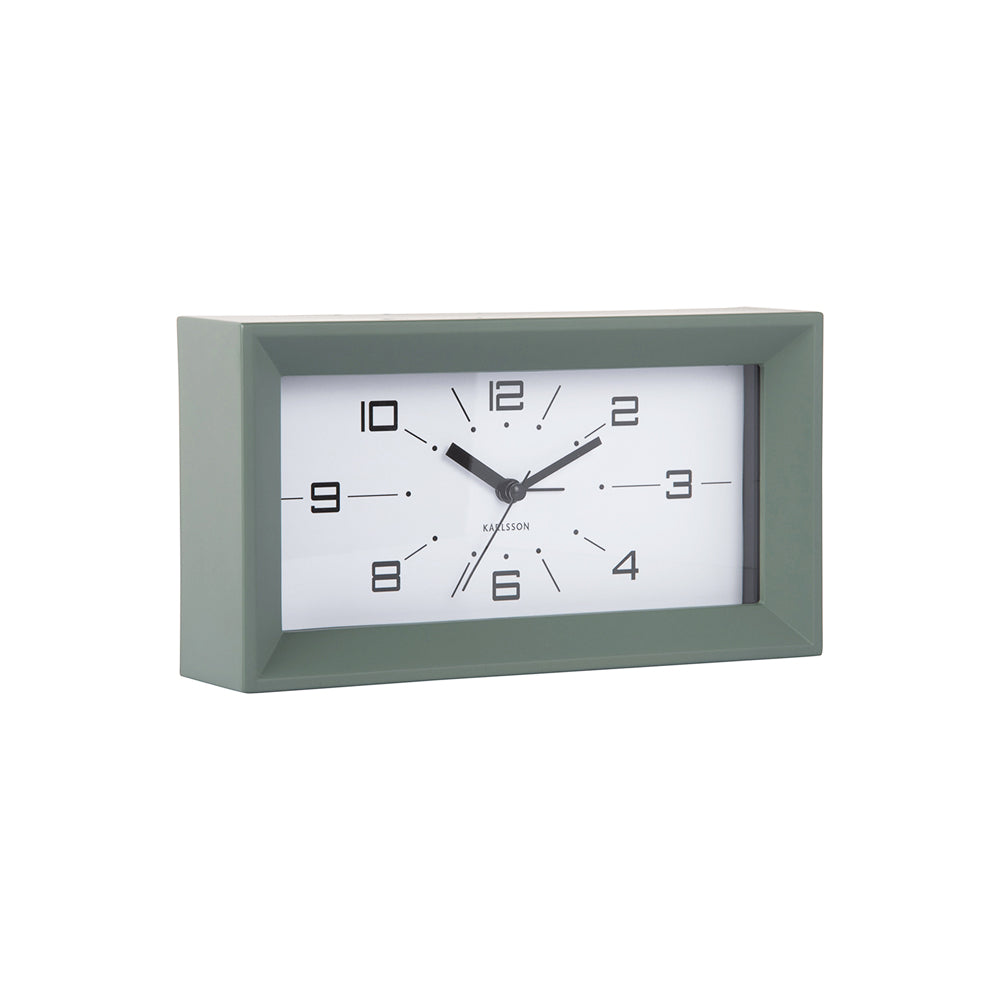 Lujo Rectangle Alarm Clock - Jungle Green