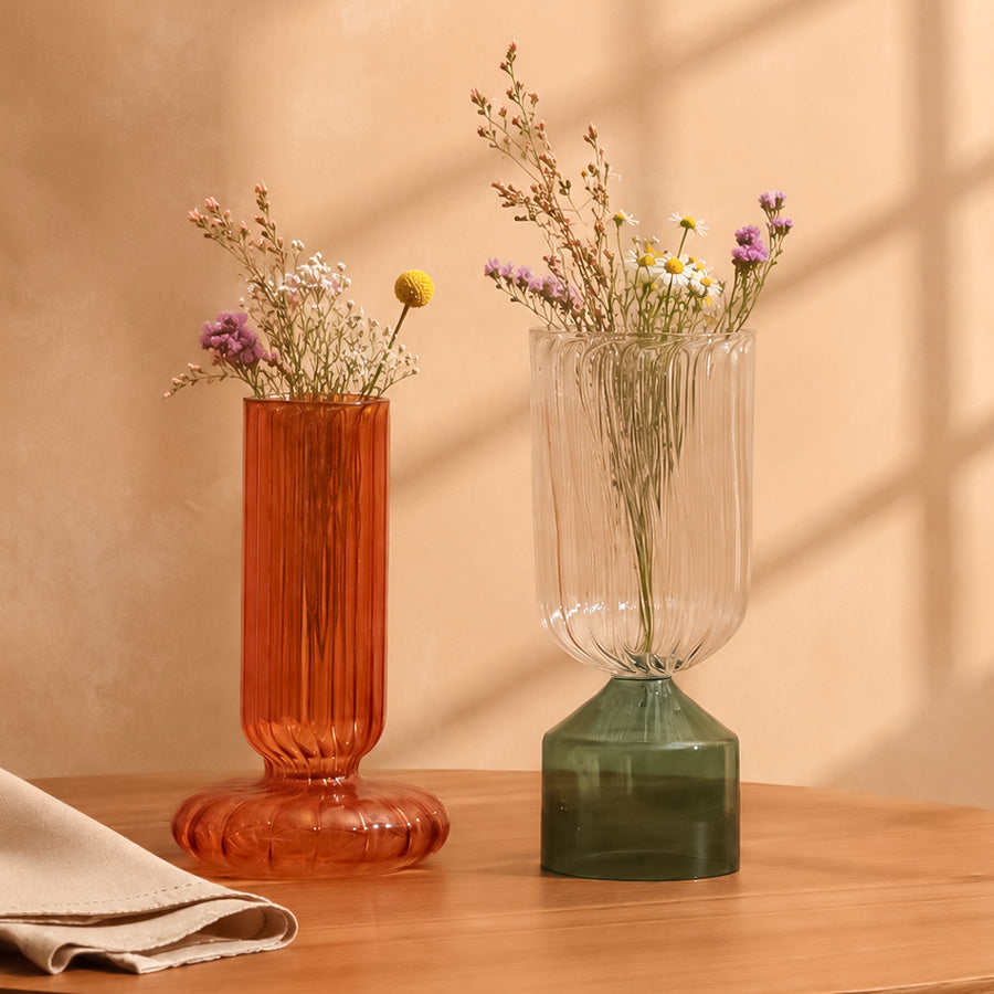 Taro Glass Vase Medium - Amber