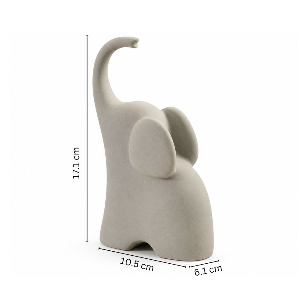 Luna Elephant Decorative Sculpture Medium - Grey