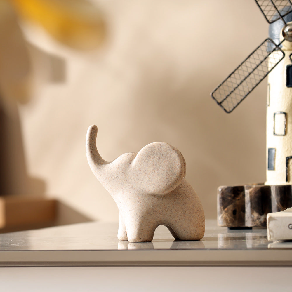 Luna Elephant Decorative Sculpture Mini - Sandy Beige