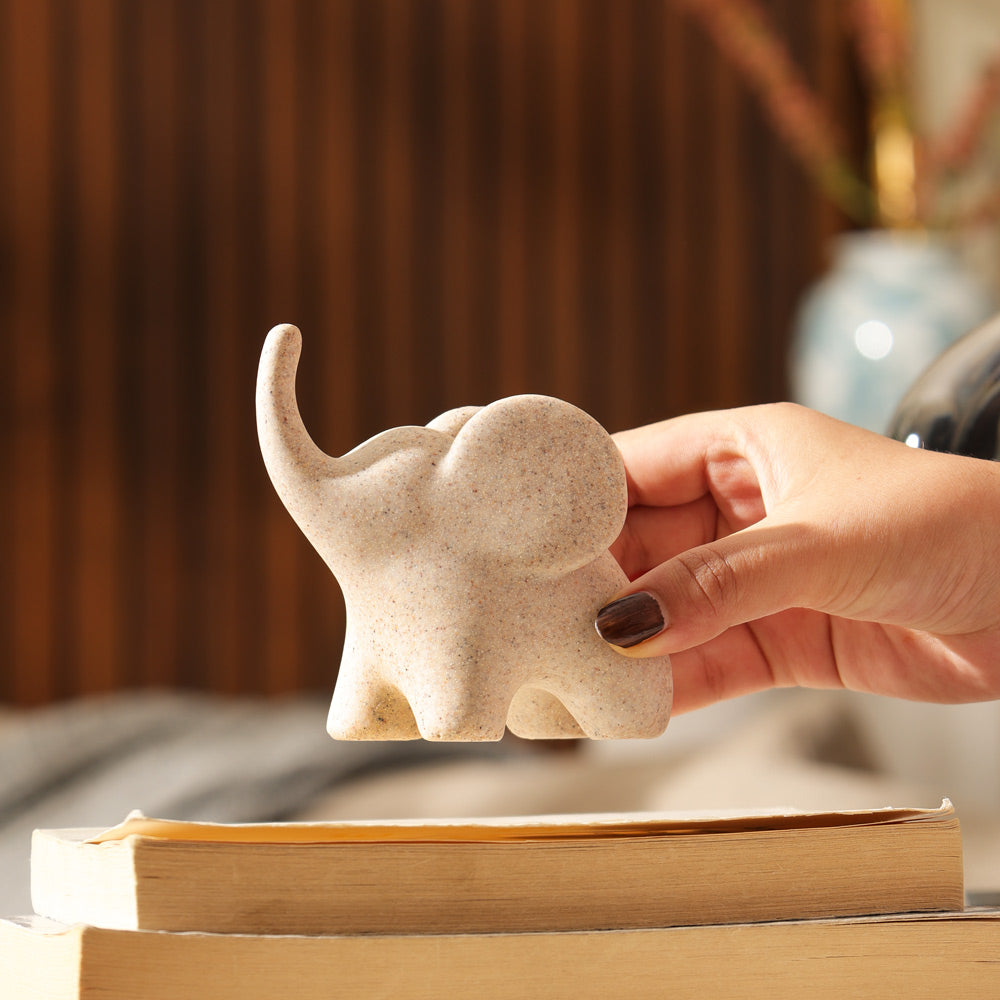 Luna Elephant Decorative Sculpture Mini - Sandy Beige