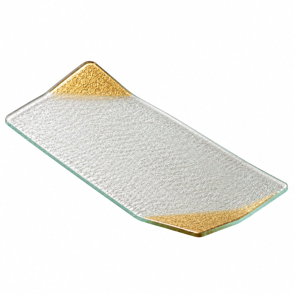 Luxatio Serving Platter Small - Clear Gold