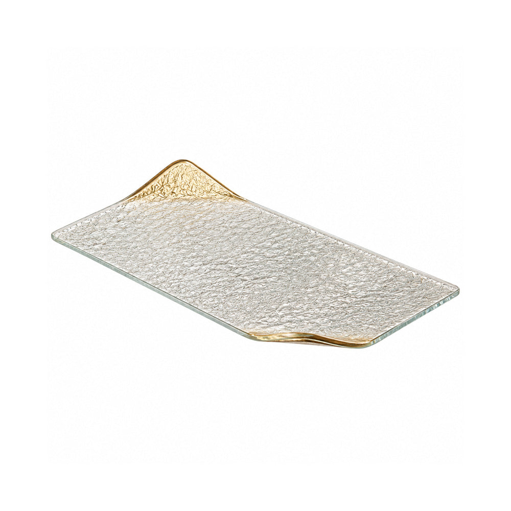 Luxatio Serving Platter Large - Clear Gold