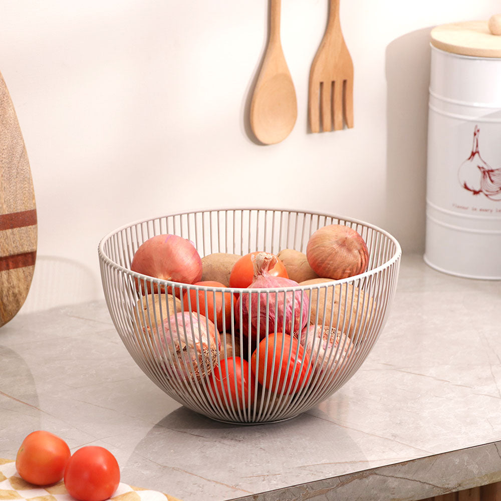Lyne Fruit Basket Large - Taupe