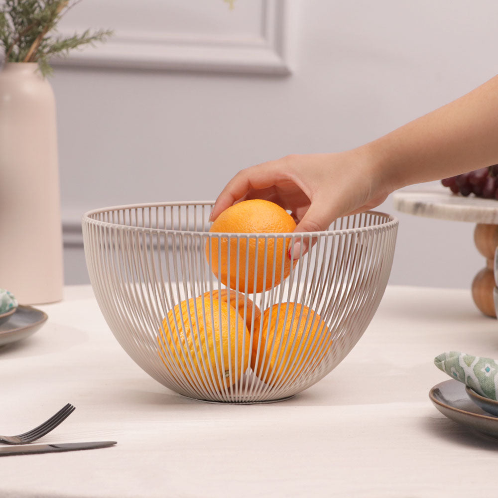 Lyne Fruit Basket Large - Taupe