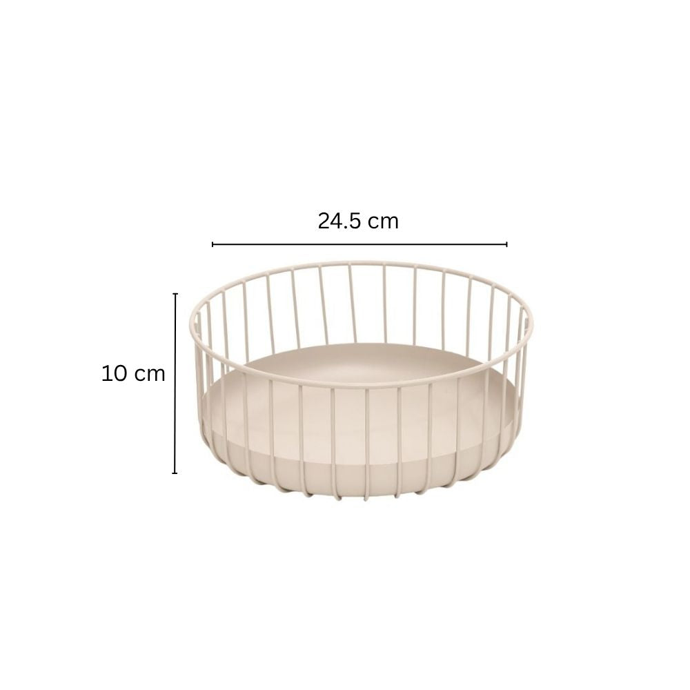 Lyne Round Basket Medium - Taupe