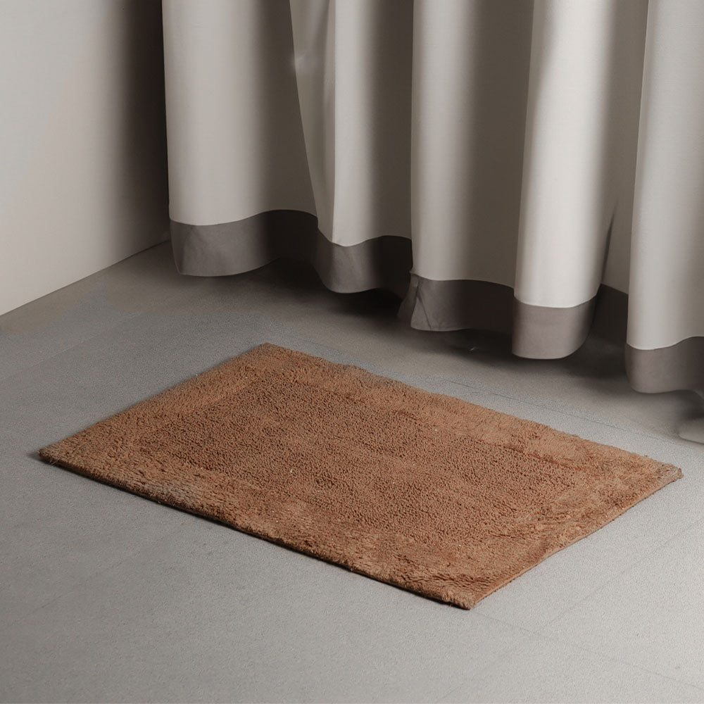 Lynn Reversible Handloom Bathmat - Walnut Brown