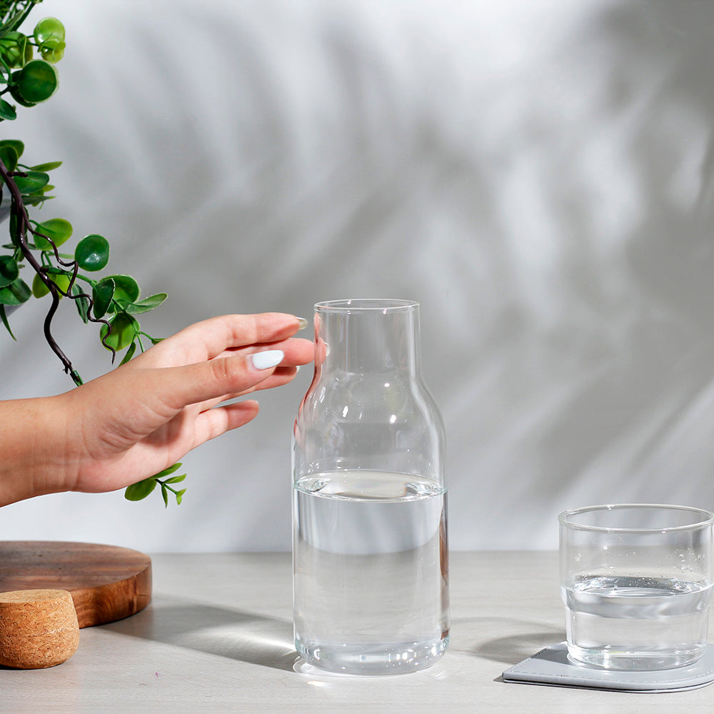 Borosilicate Glass Bottle With Cork Lid - Large