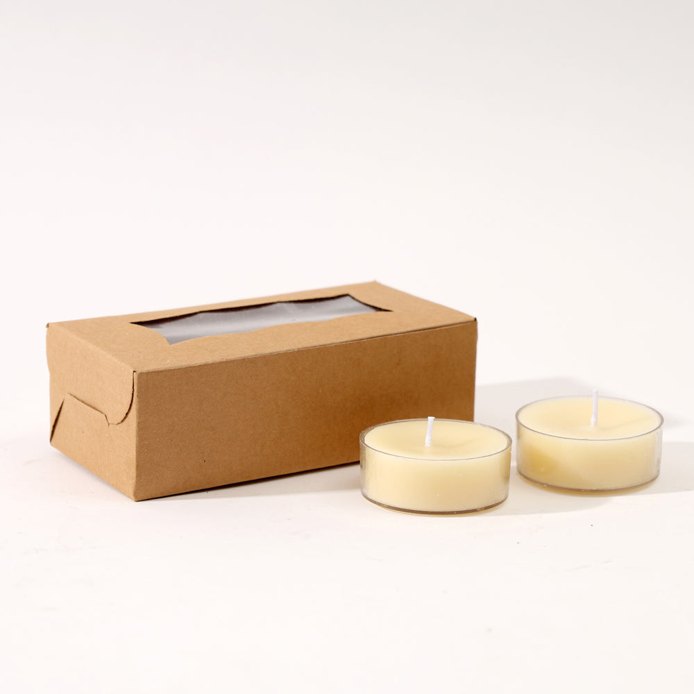 Fana Tealights Large, Set of 4 - Cream