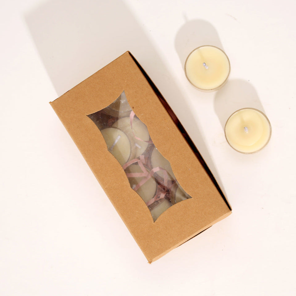 Fana Tealights Small, Set of 24 - Cream