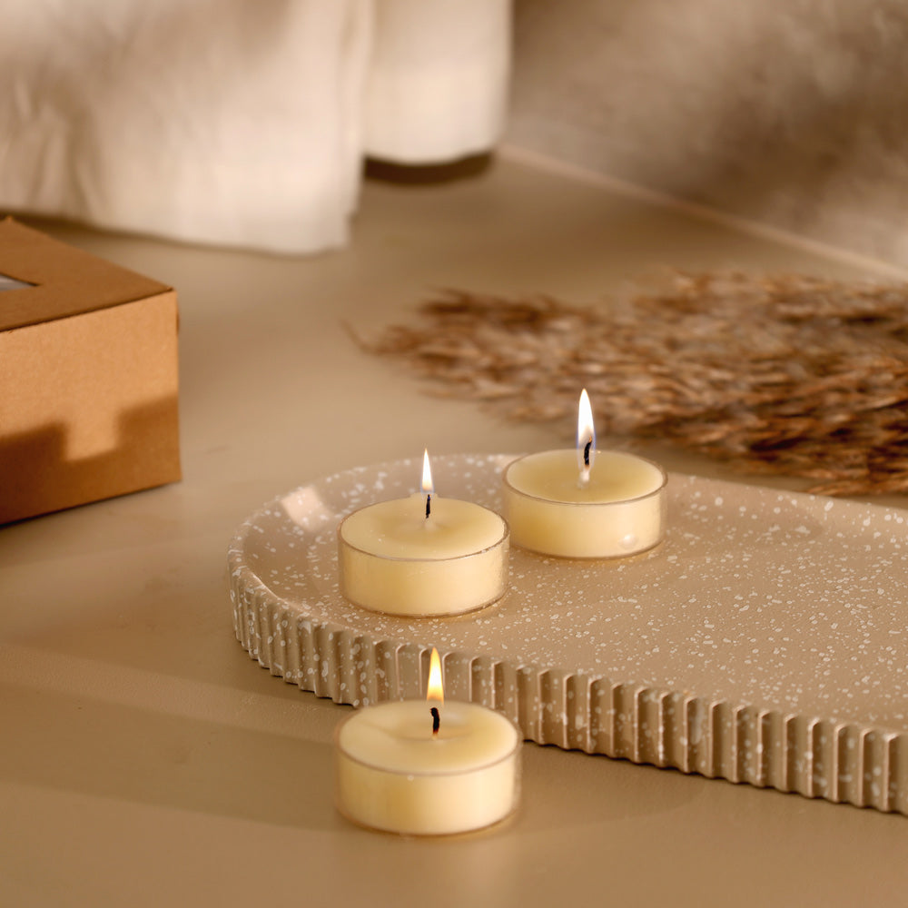 Fana Tealights Small, Set of 24 - Cream