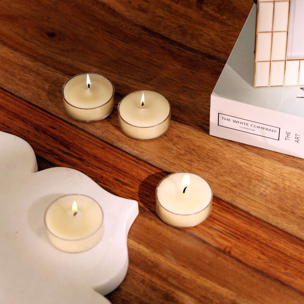 Fana Tealights Small, Set of 24 - Cream