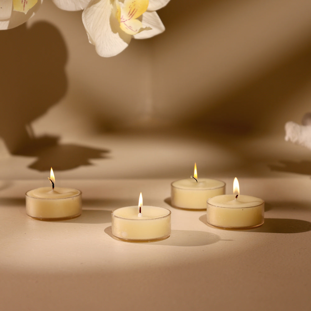 Fana Tealights Small, Set of 24 - Cream