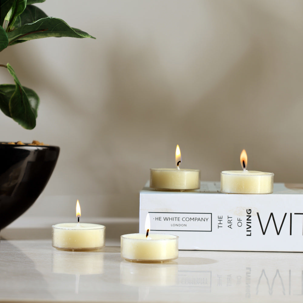 Fana Tealights Small, Set of 24 - Cream