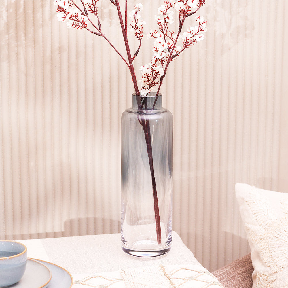 Magnolia Slim Glass Vase - Steel Blue