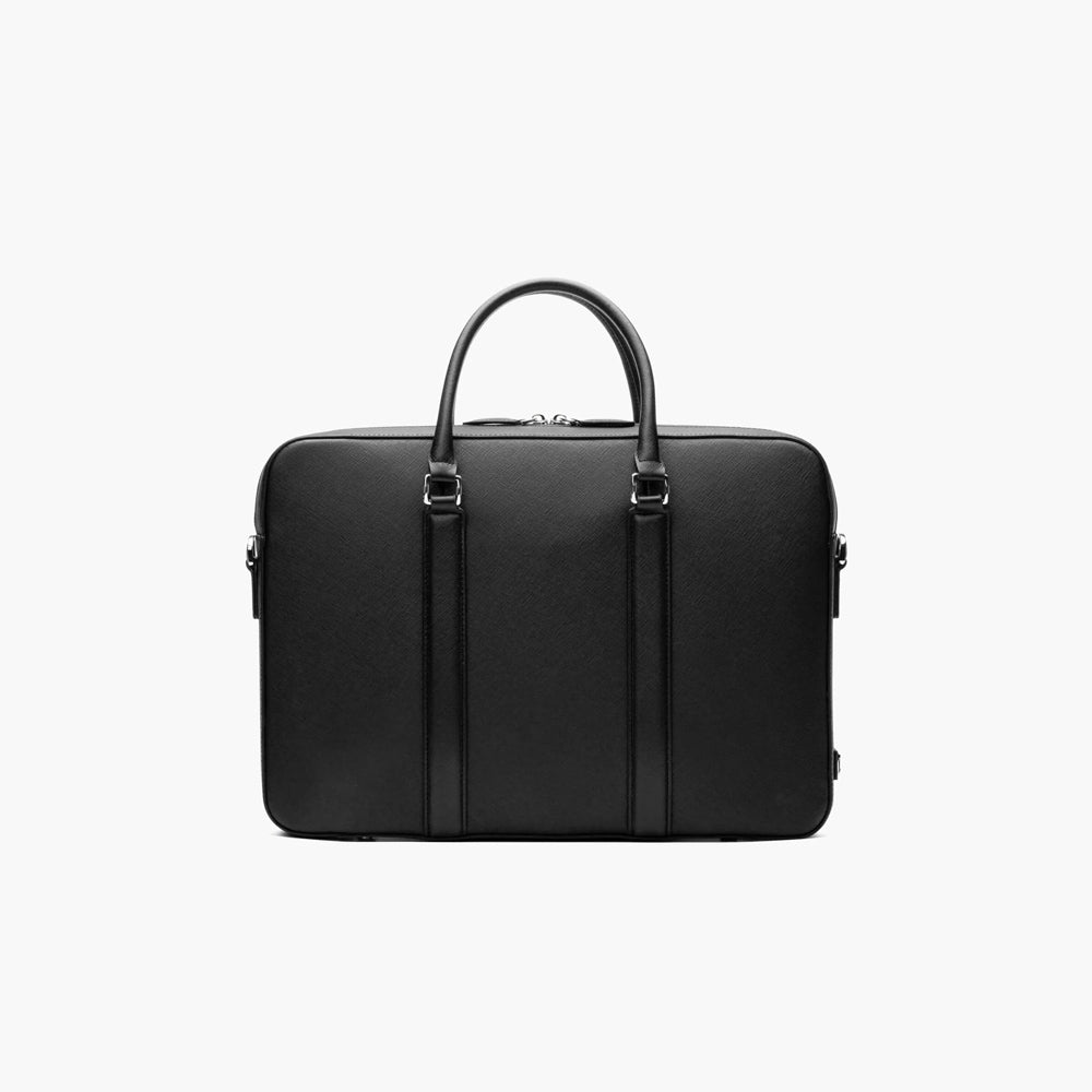 Manhattan Leather Briefcase - Black