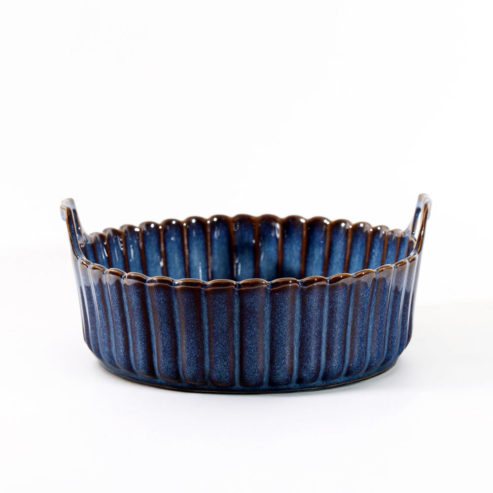 Mara Round Baking Dish Large - Deep Blue