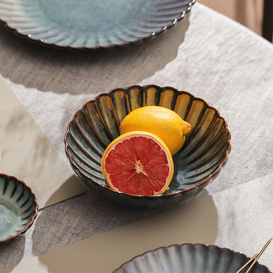 Mara Shallow Medium Bowl - Sea Green