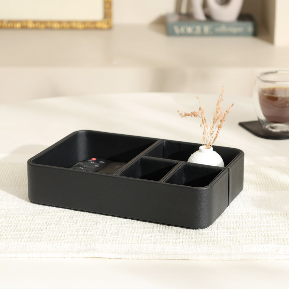 Marqis 4-Compartment Organiser Tray Small - Black Grey
