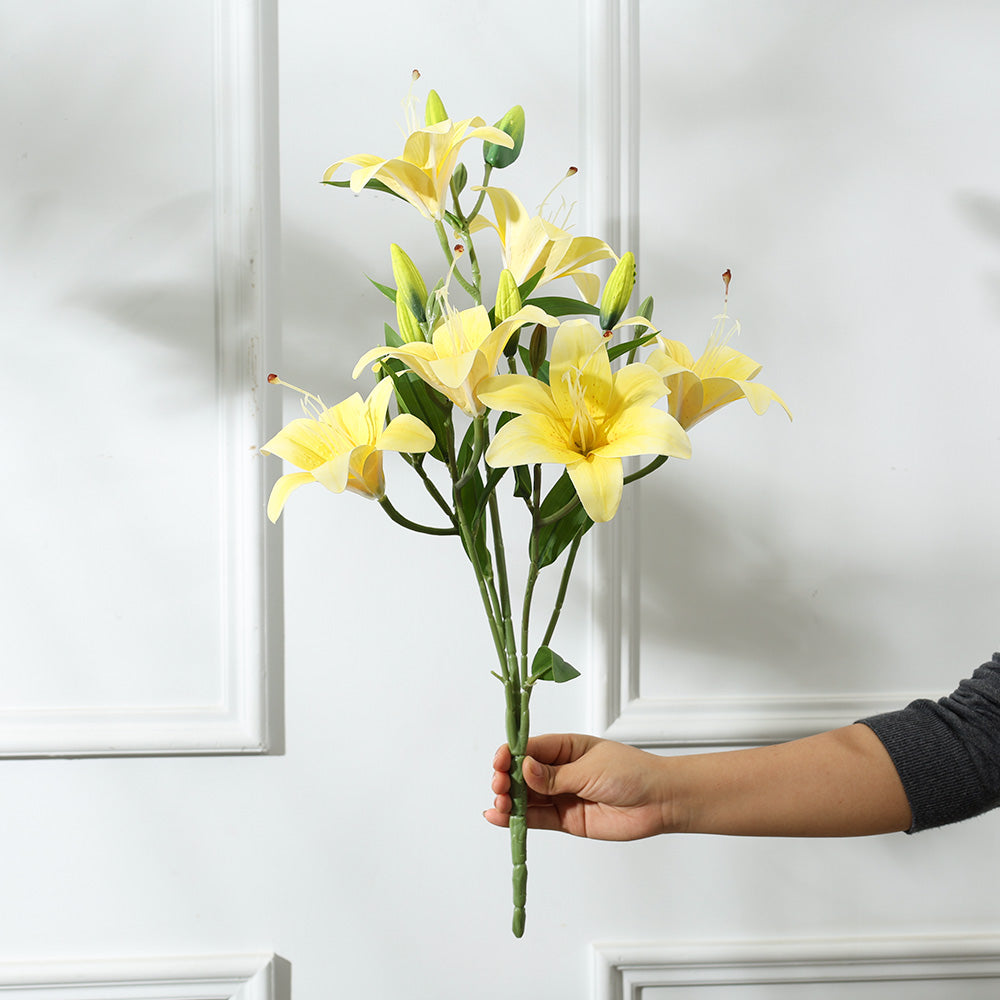 Martagon Lilies Faux Stem - Yellow