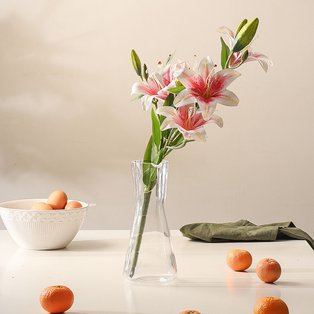 Martagon Lilies Faux Stem - Dappled Pink