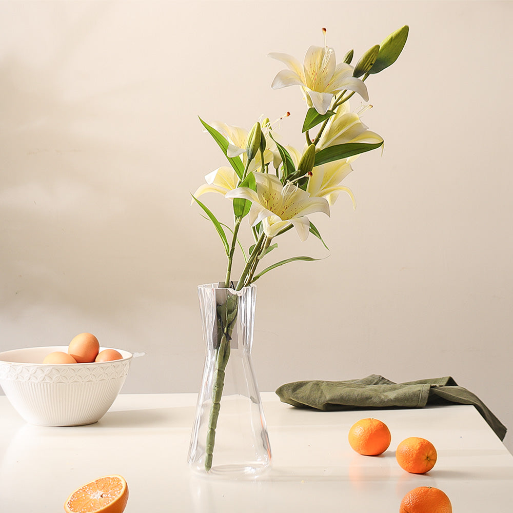Martagon Lilies Faux Stem - Dappled White