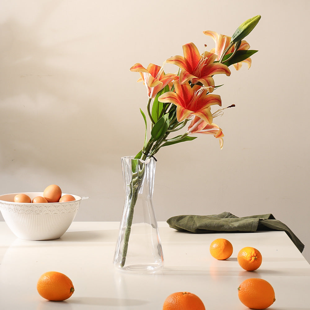 Martagon Lilies Faux Stem - Red Sunrise