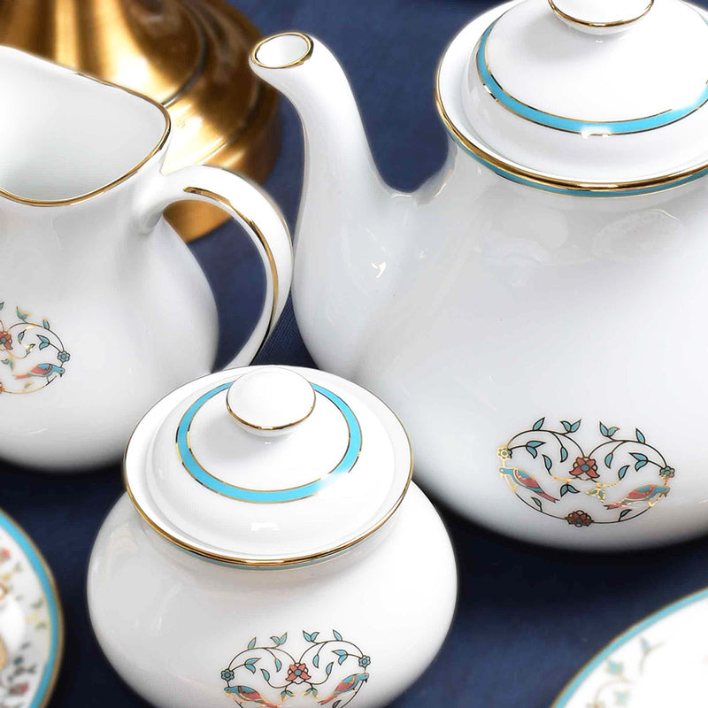 Mavi 17-piece Porcelain Tea Set