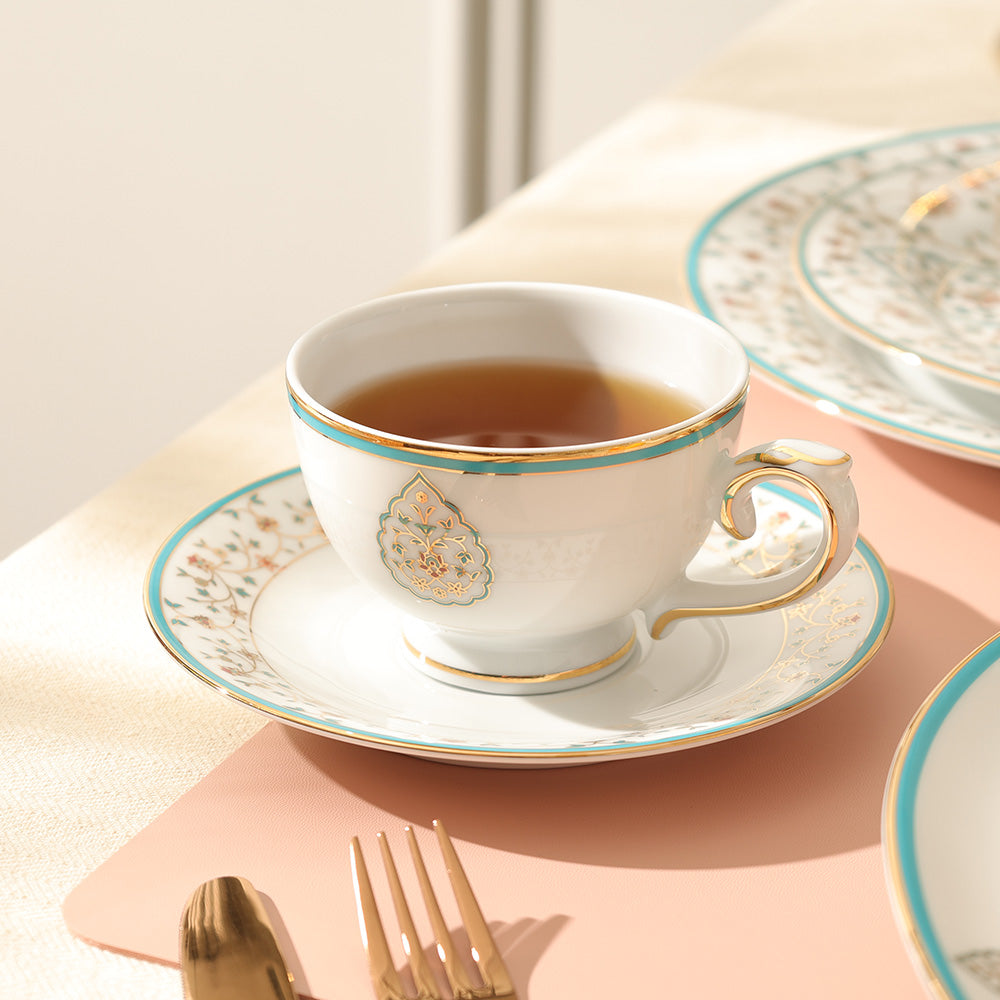 Mavi 12-piece Porcelain Cup & Saucer